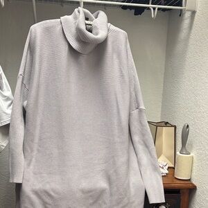 Cozy Light Gray Turtleneck Sweater